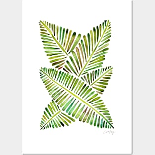 Green Banana Leaves Posters and Art